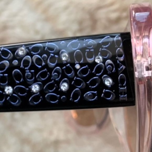 Coach Cateye clear frames rhinestones sunglasses - Picture 12 of 14